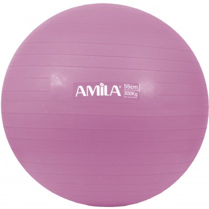 Μπάλα Γυμναστικής AMILA GYMBALL 55cm Ροζ Bulk - 48438