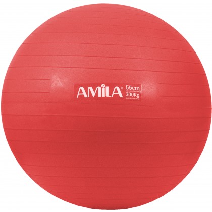 Μπάλα Γυμναστικής AMILA GYMBALL 55cm Κόκκινη Bulk - 48440