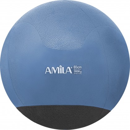 Μπάλα Γυμναστικής AMILA GYMBALL 65cm Μπλε με Βάρος στην Βάση - 48445