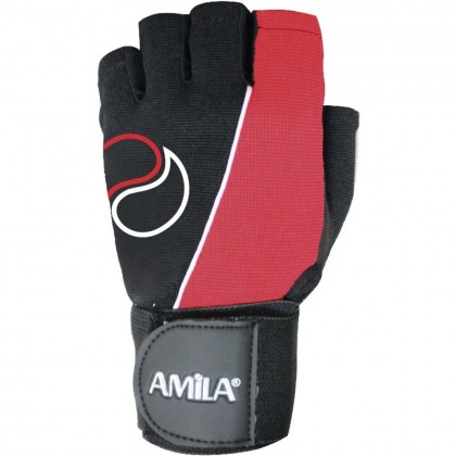 Γάντια Άρσης Βαρών AMILA Amara Foreway Μαύρο/Κόκκινο S - 8322401