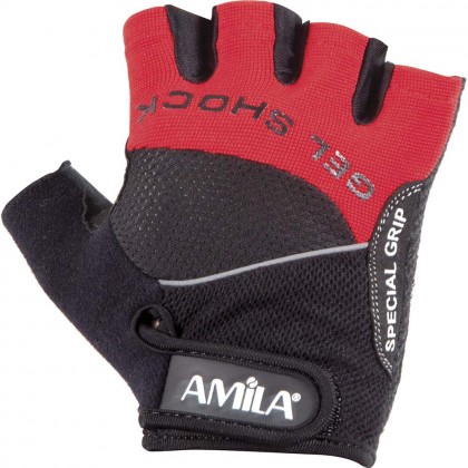 Γάντια Άρσης Βαρών AMILA Amara Lycra Μαύρο/Κόκκινο M - 8330102
