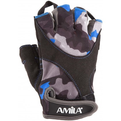 Γάντια Άρσης Βαρών AMILA Amara Lycra CamoBlue S - 8330601